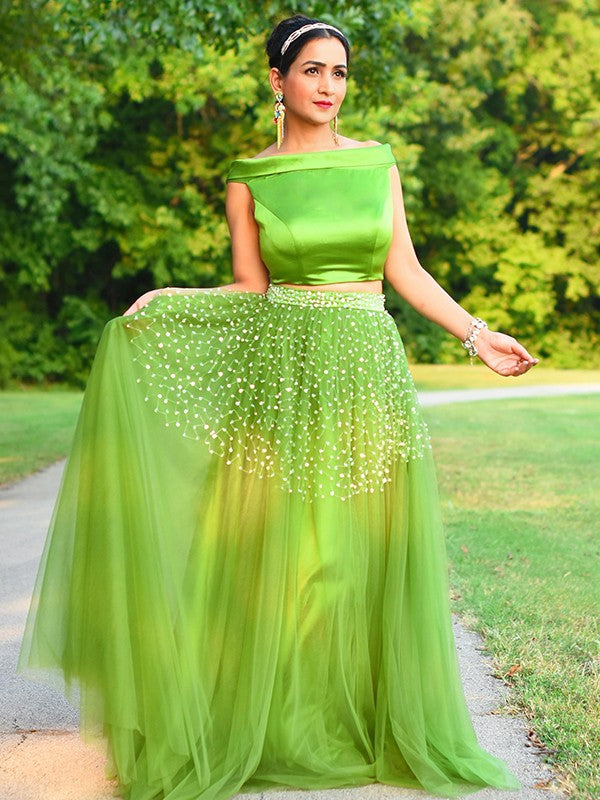 A-Line Tulle Sleeveless Floor-Length Dress - Chloe Dress