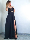 A-Line Spaghetti Strap Chiffon Sleeveless Ruffled Floor-Length Dress - Chloe Dress