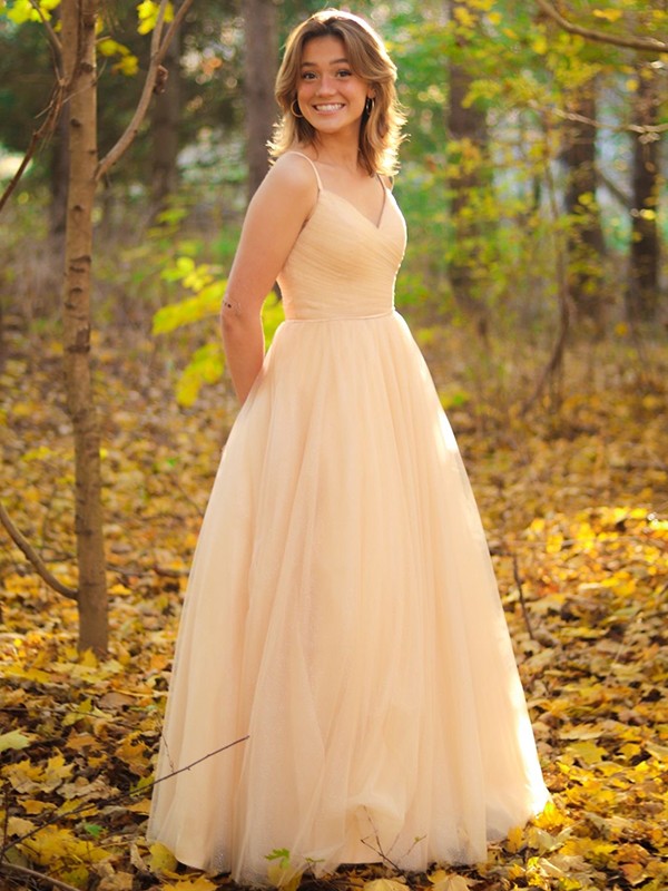 A-Line V-Neck Sleeveless Floor-Length Dress - Chloe Dress