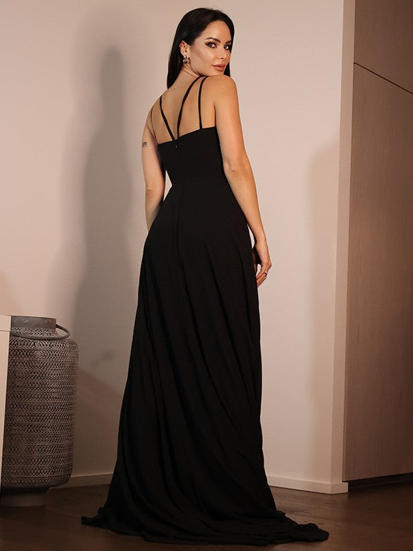 A-Line Sweetheart Chiffon Sleeveless Ruffled Dress - Chloe Dress