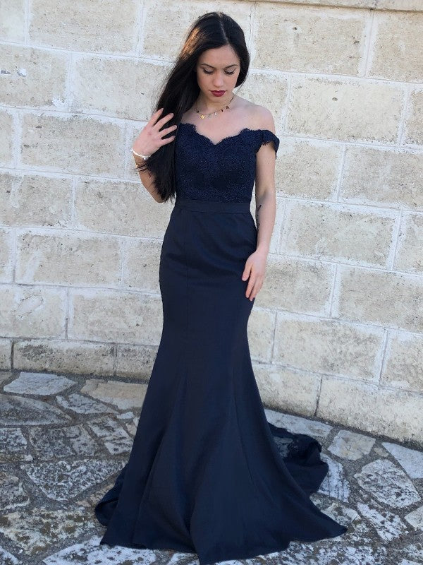 Mermaid Satin Sleeveless Train Dress - Chloe Dress