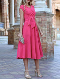 A-Line V-Neck Chiffon Short Sleeve Mini Wedding Dress - Chloe Dress