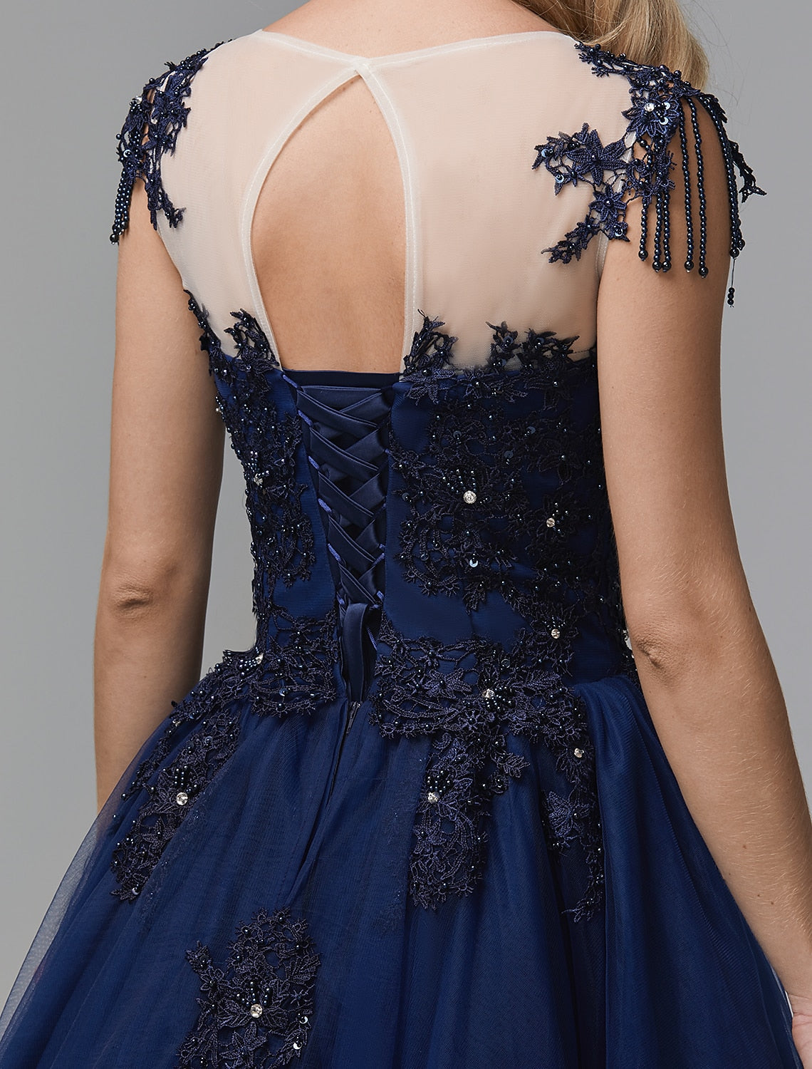 Ball Gown Off-Shoulder Satin Long Sleeve Train Prom Gown - Chloe Dress
