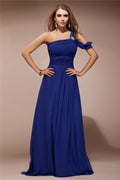Sheath One-Shoulder Chiffon Sleeveless Ruffled Dress - Chloe Dress