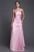 A-Line Strapless Satin Dress - Chloe Dress