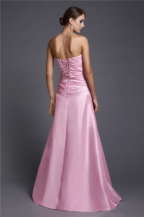 A-Line Strapless Satin Dress - Chloe Dress