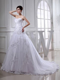 A-Line Strapless Tulle Long Sleeve Wedding Dress - Chloe Dress