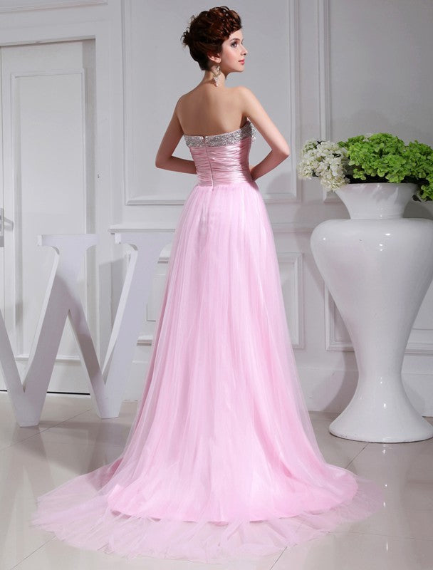 A-Line Satin Sleeveless Dress - Chloe Dress