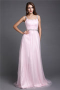 A-Line Spaghetti Strap Sleeveless Rhinestone Dress - Chloe Dress