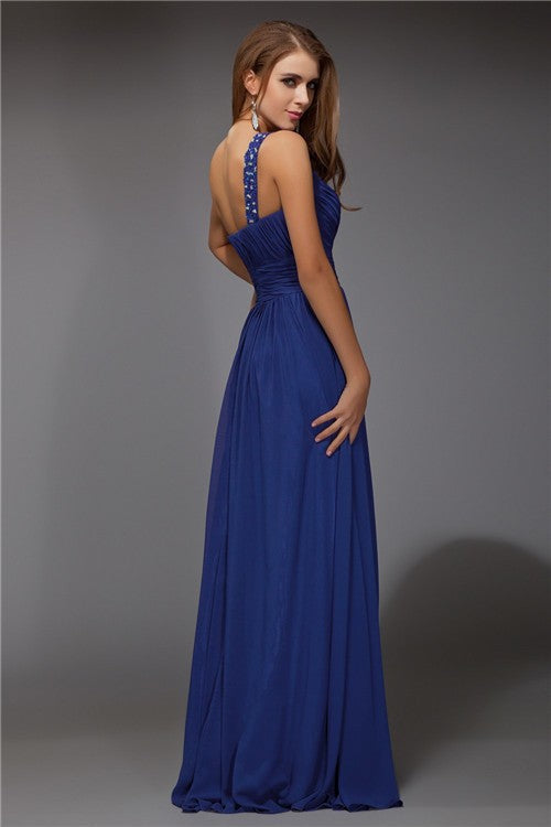 Sheath One-Shoulder Chiffon Sleeveless Dress - Chloe Dress