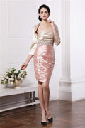 Sheath Strapless Satin Sleeveless Mini Dress - Chloe Dress