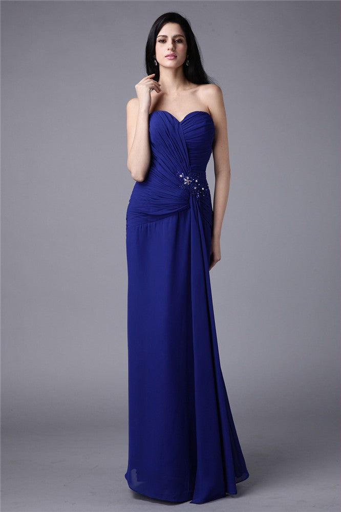 Sheath Sweetheart Chiffon Applique Dress - Chloe Dress
