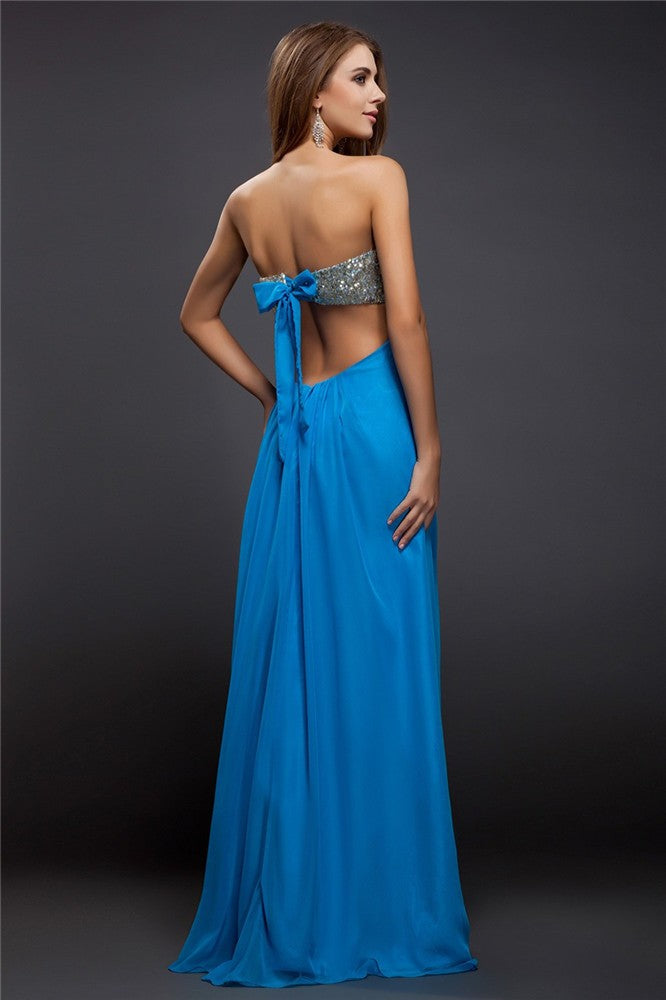 Sheath Strapless Chiffon Sleeveless Dress - Chloe Dress