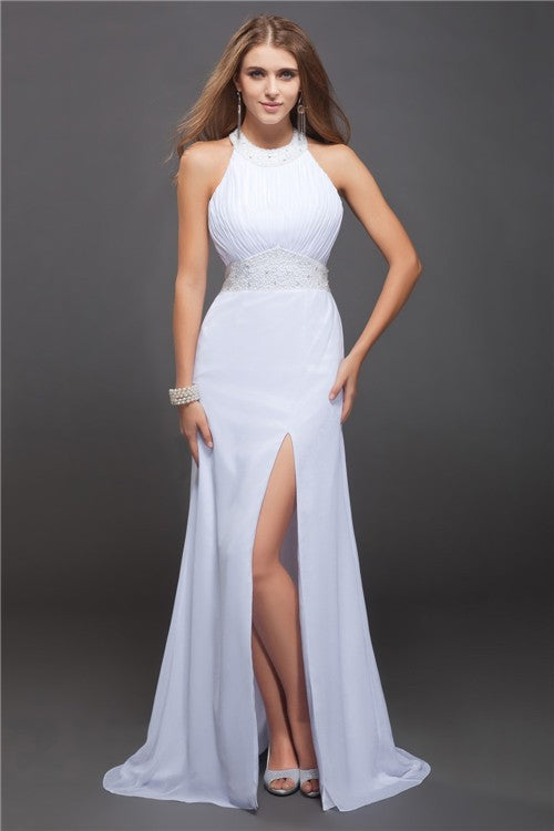 Sheath Chiffon Sleeveless Ruffled Dress - Chloe Dress