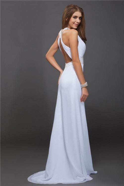 Sheath Chiffon Sleeveless Ruffled Dress - Chloe Dress
