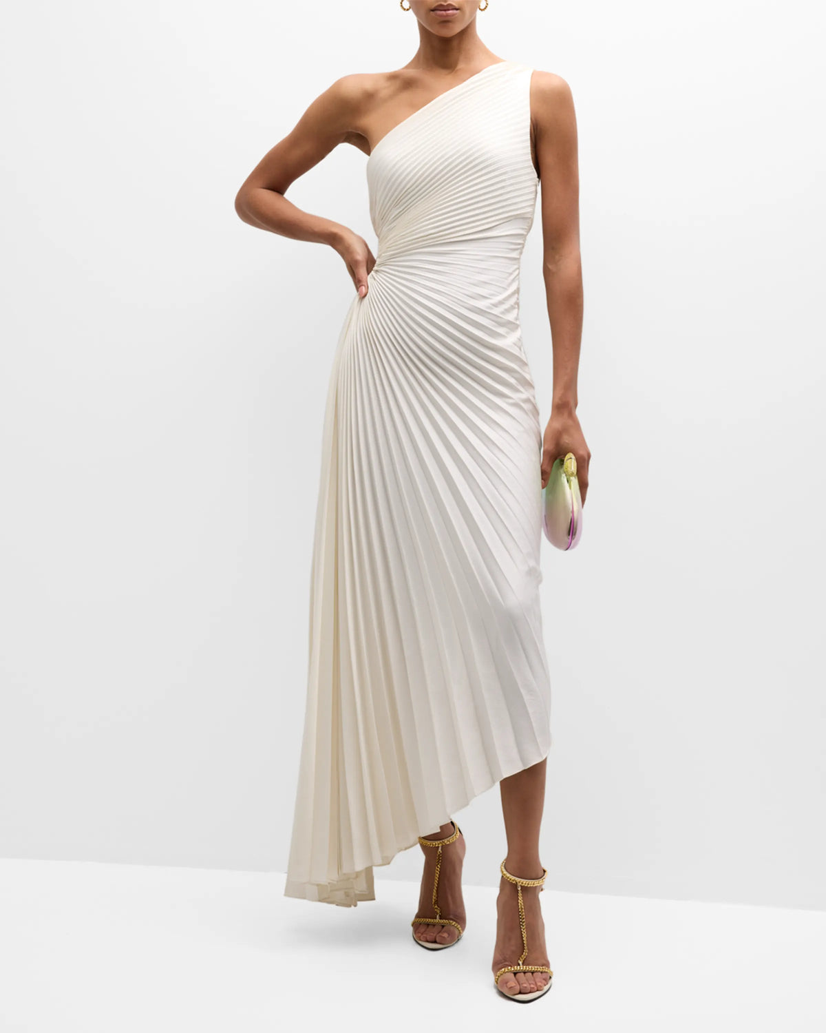 One-Shoulder Pleated Prom Dress - Chloe Dress