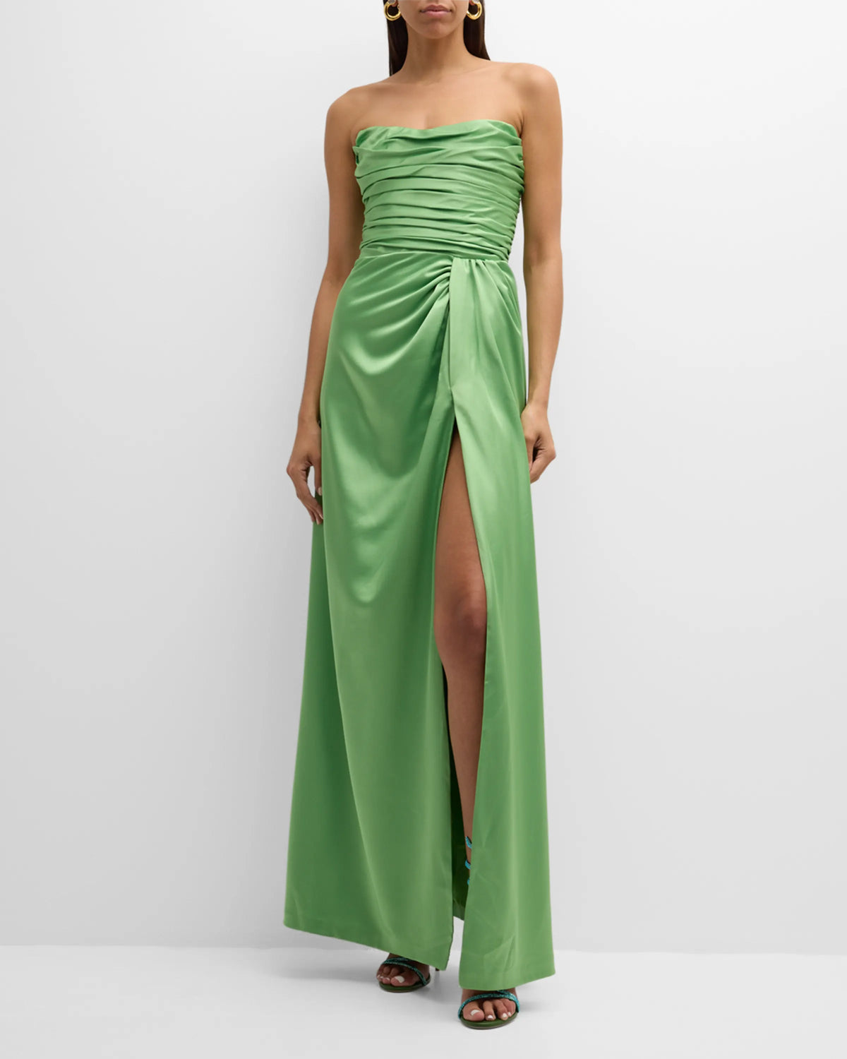 Strapless High Slit Prom Dress - Chloe Dress