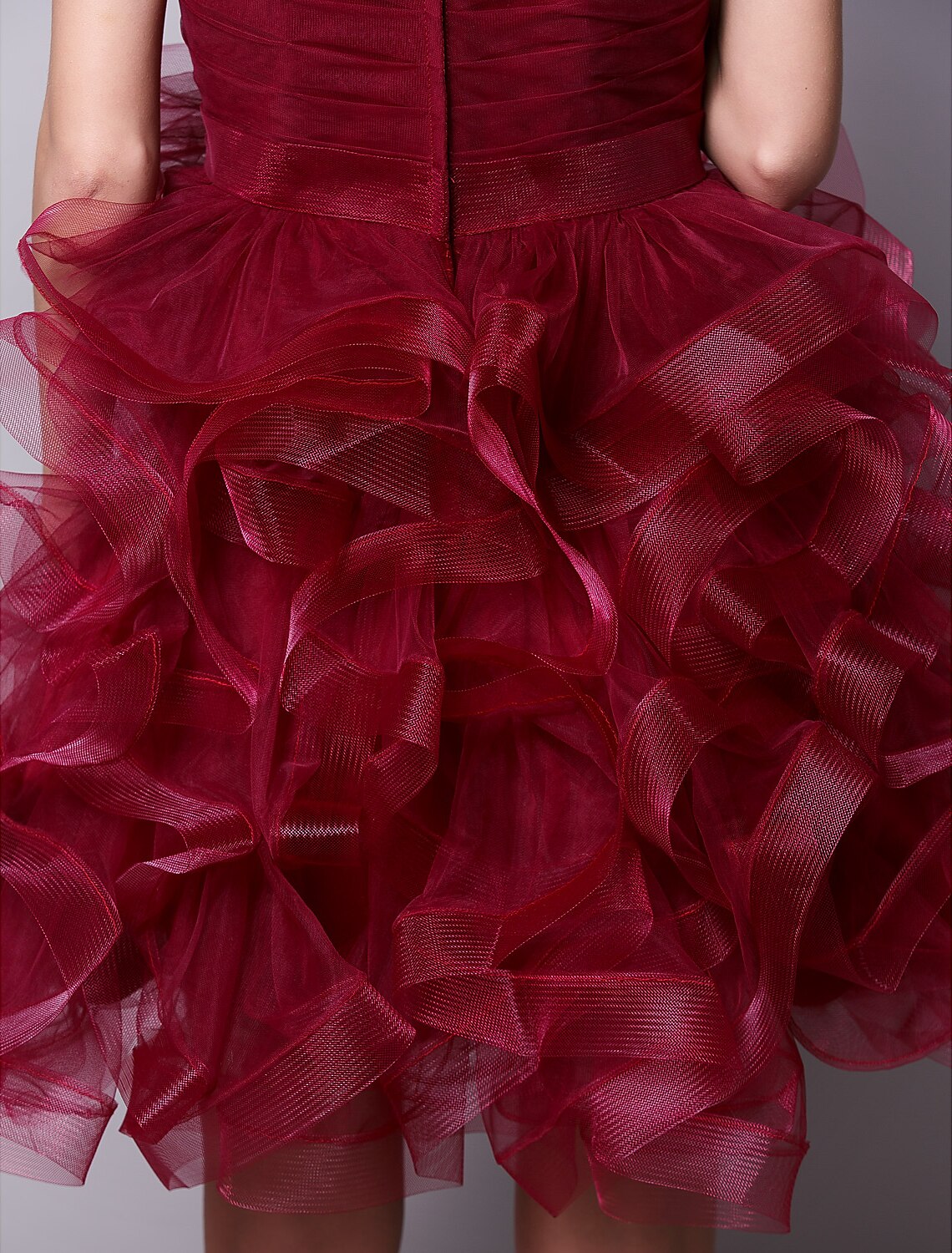 Ball Gown Strapless Tulle Sleeveless Mini Cocktail Gown - Chloe Dress