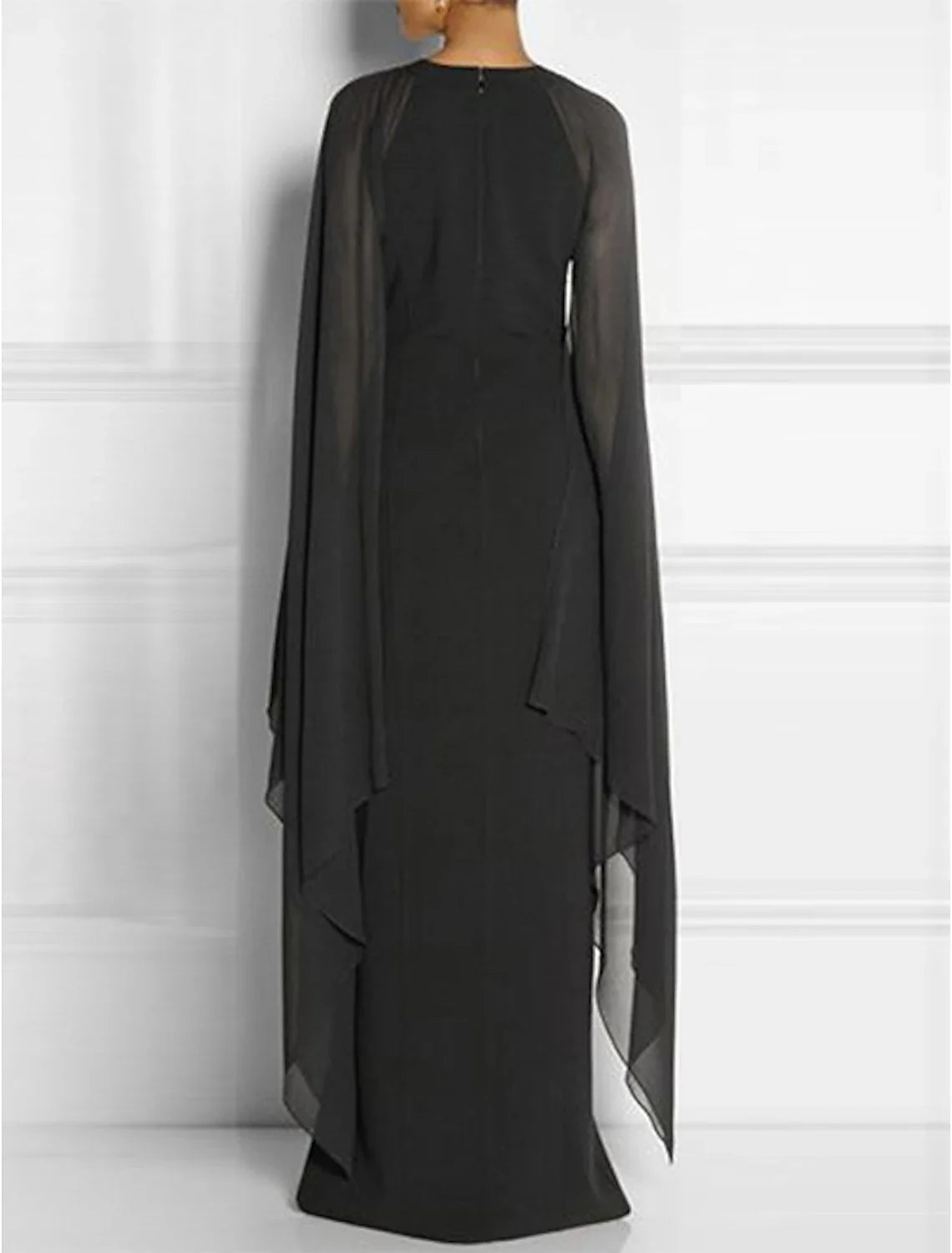 Sheath Chiffon Sleeveless High Slit Floor-Length Wedding Dress - Chloe Dress