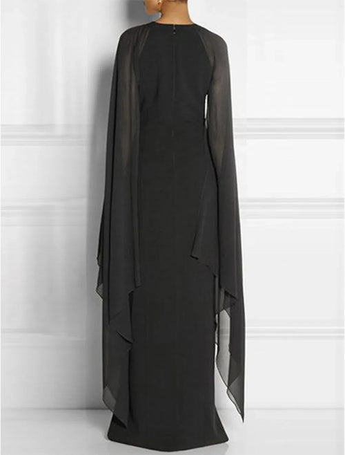Sheath Chiffon Sleeveless High Slit Floor-Length Wedding Dress - Chloe Dress