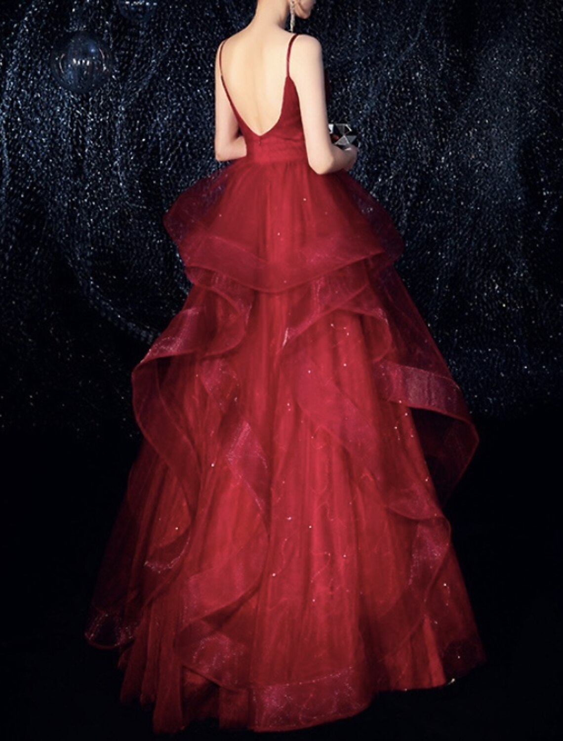 A-Line Spaghetti Strap Tulle Sleeveless Floor-Length Evening Dress - Chloe Dress