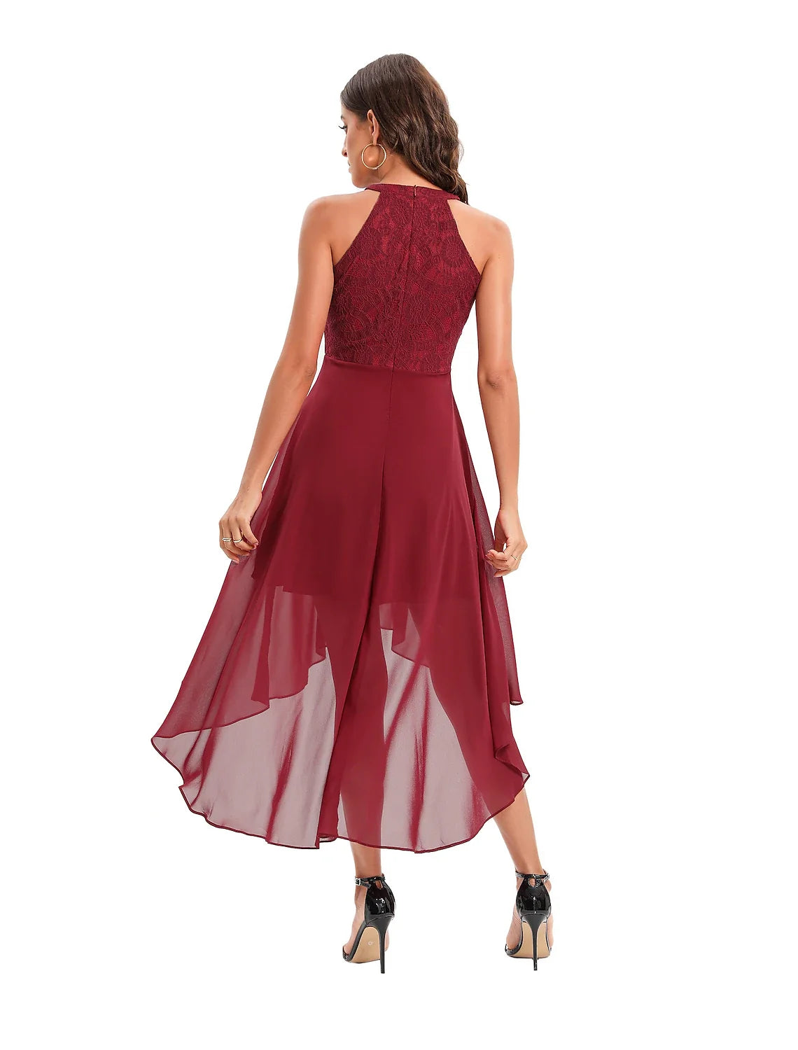A-Line Halter Sleeveless Pleated Mini Cocktail Dress - Chloe Dress