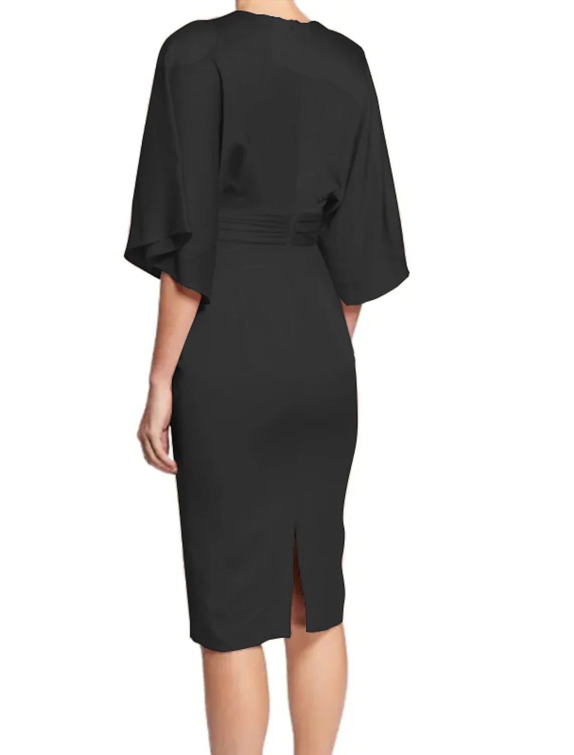 Sheath V-Neck Satin Mini Cocktail Dress - Chloe Dress