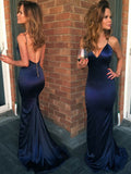 Sheath Spaghetti Strap Satin Sleeveless Train Dress - Chloe Dress