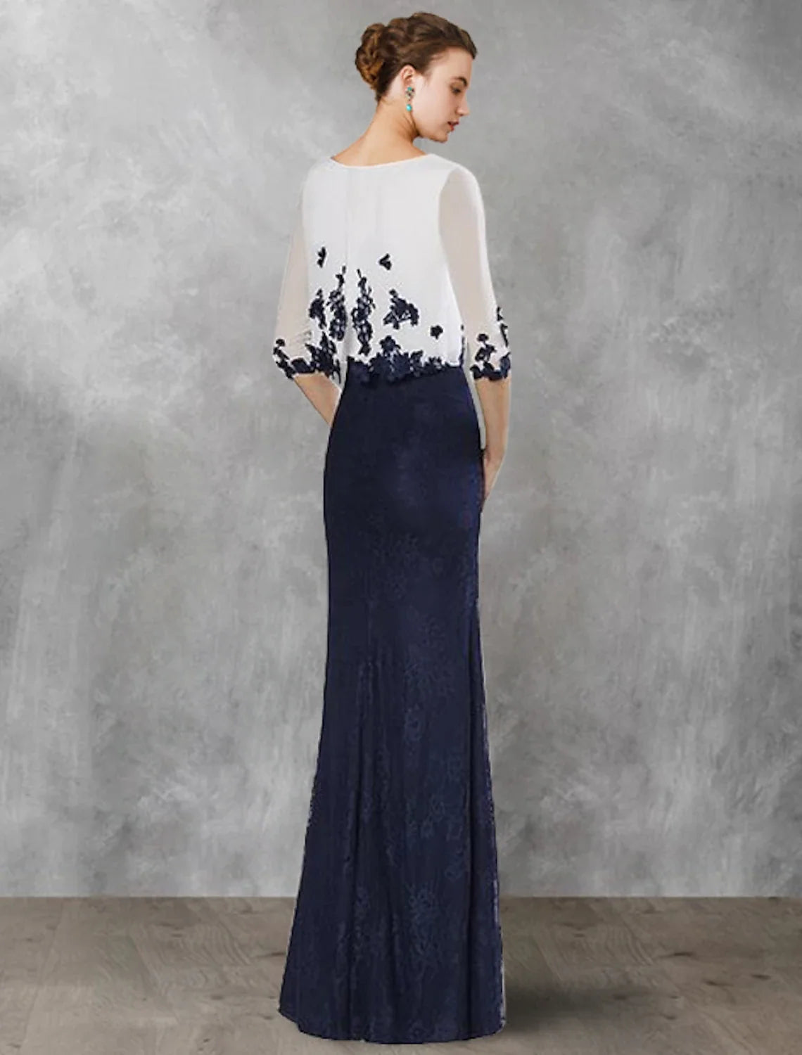 Sheath Chiffon Applique Floor-Length Wedding Dress - Chloe Dress