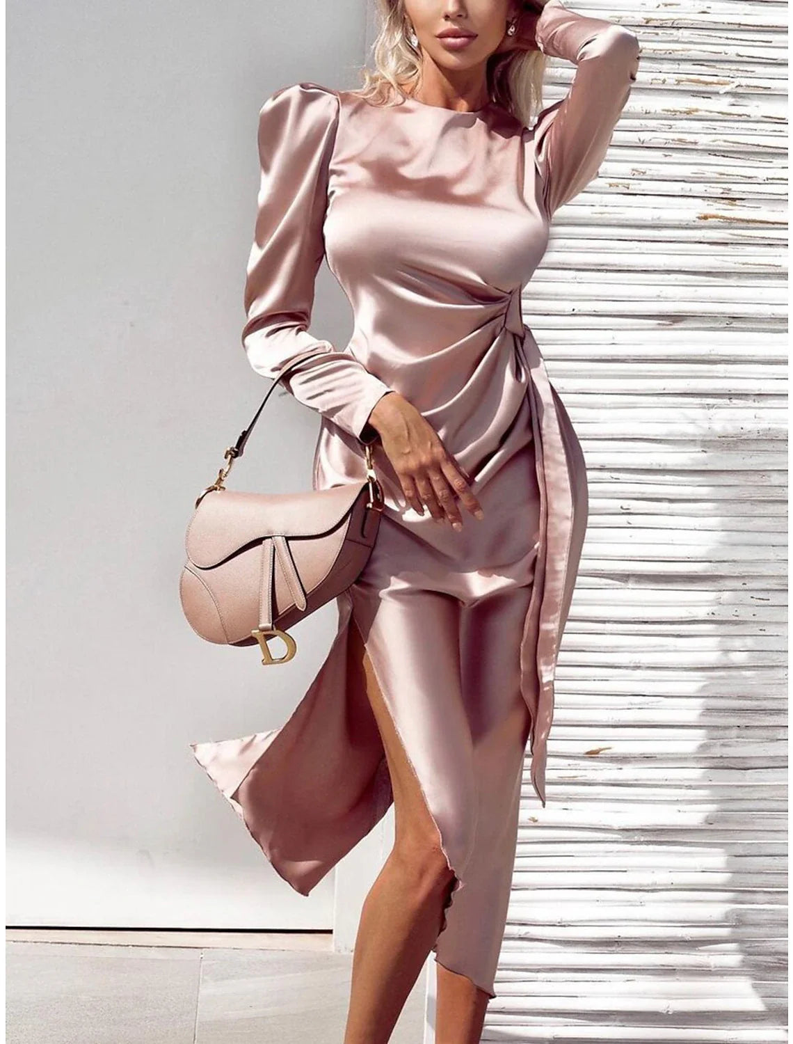 Sheath Long Sleeve Asymmetric Prom Dress - Chloe Dress
