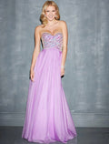 A-Line Sweetheart Chiffon Sleeveless Train Evening Gown - Chloe Dress