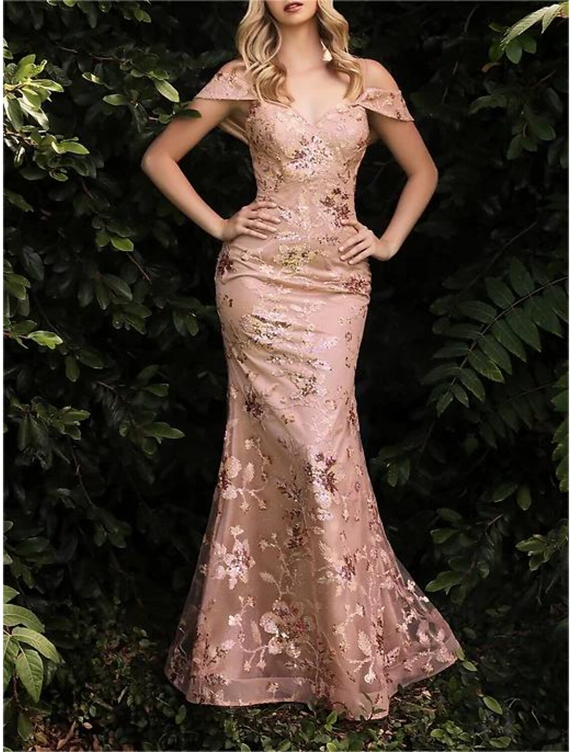Mermaid Off-Shoulder Tulle Sleeveless High Slit Prom Dress - Chloe Dress