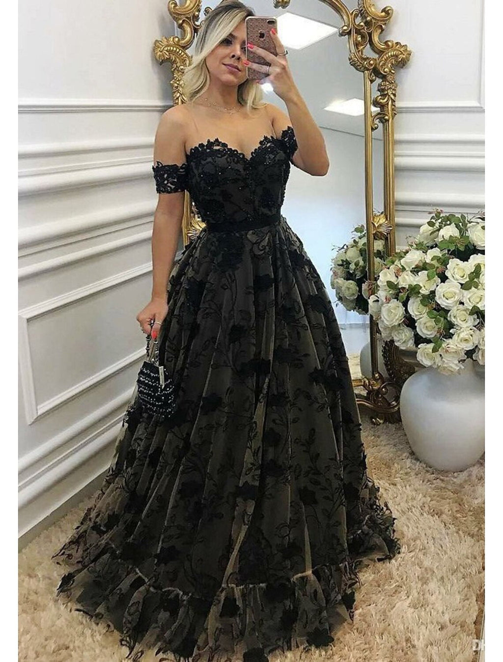A-Line Sweetheart Lace Sleeveless Backless Applique Floor-Length Prom Gown - Chloe Dress