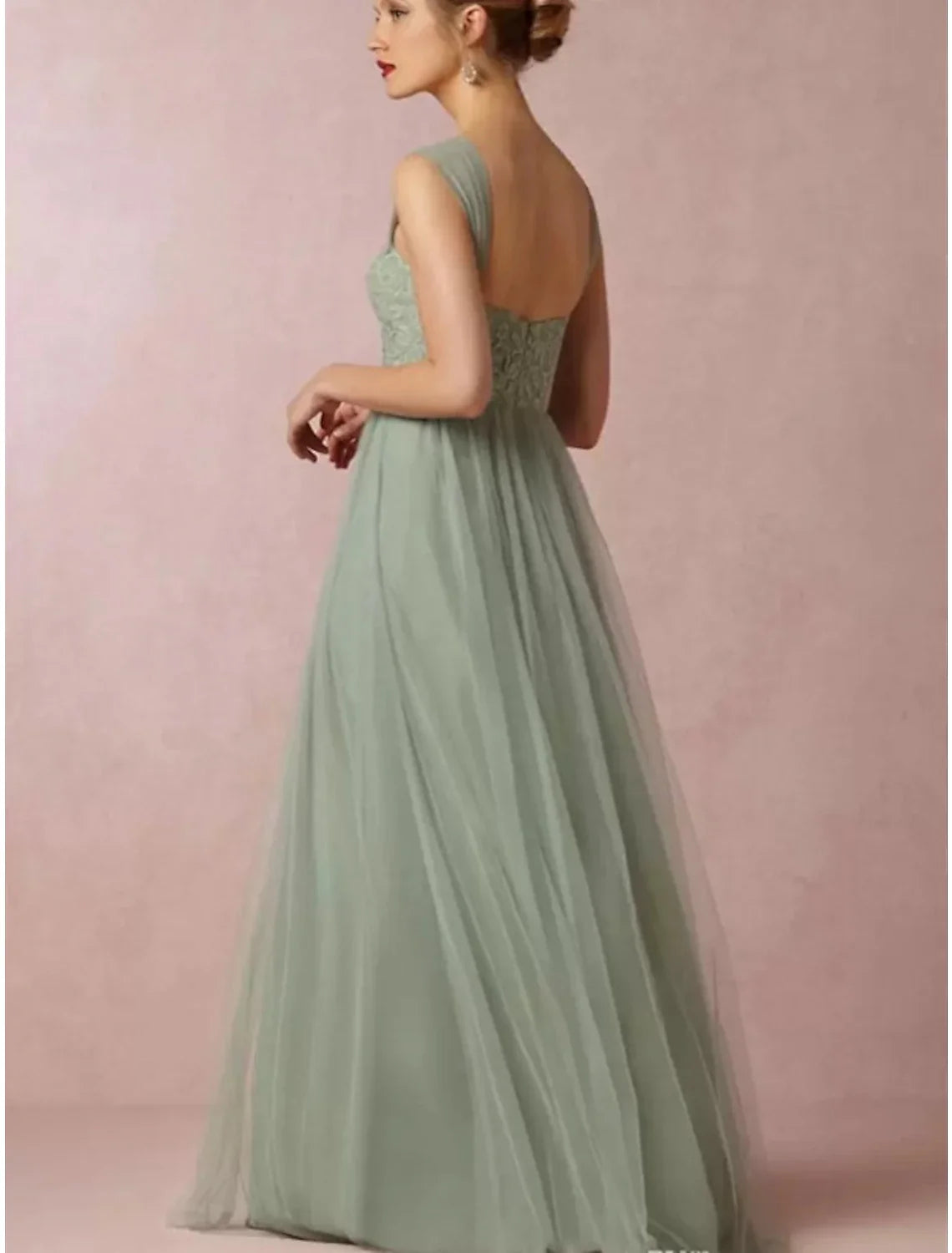 A-Line Sweetheart Lace Sleeveless Floor-Length Evening Gown - Chloe Dress