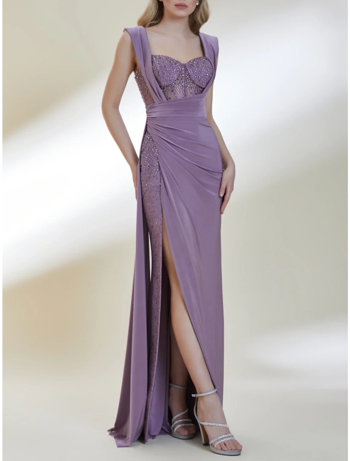 Sheath Sweetheart Chiffon Sleeveless Pleated Prom Dress - Chloe Dress
