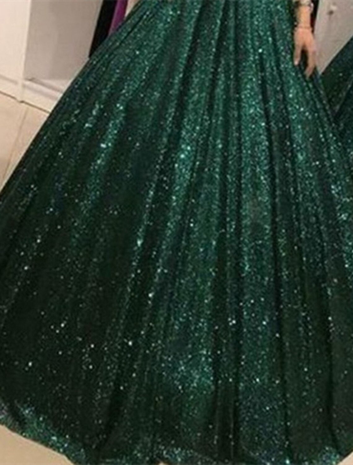 Ball Gown V-Neck Tulle Sleeveless Floor-Length Prom Gown - Chloe Dress
