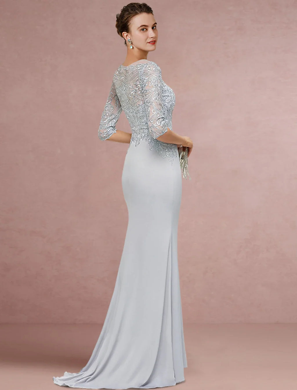 Sheath Chiffon Train Wedding Dress - Chloe Dress