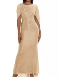 Sheath Three-Quarter Sleeve Asymmetric Evening Gown - Chloe Dress