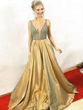 A-Line V-Neck Sleeveless Floor-Length Dress - Chloe Dress