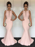 Mermaid Satin Sleeveless Train Dress - Chloe Dress