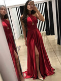 A-Line Halter Satin Sleeveless Ruffled Dress - Chloe Dress