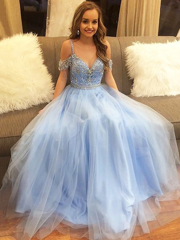 A-Line Tulle Sleeveless Floor-Length Dress - Chloe Dress