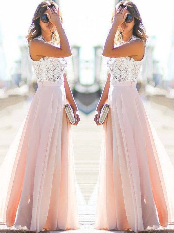 A-Line Chiffon Sleeveless Floor-Length Dress - Chloe Dress
