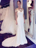 Mermaid Chiffon Sleeveless Train Wedding Dress - Chloe Dress