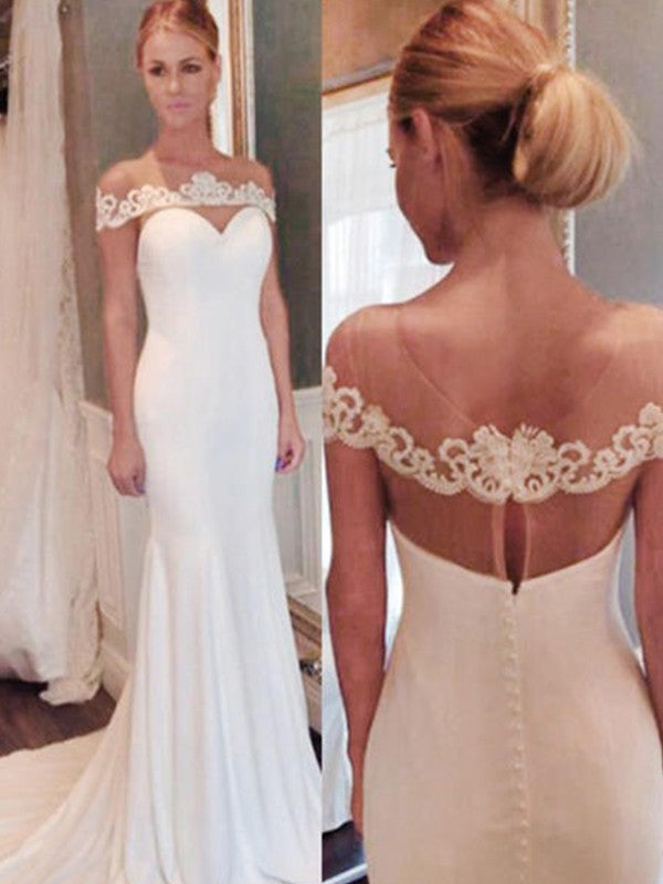 Mermaid Chiffon Sleeveless Train Wedding Dress - Chloe Dress