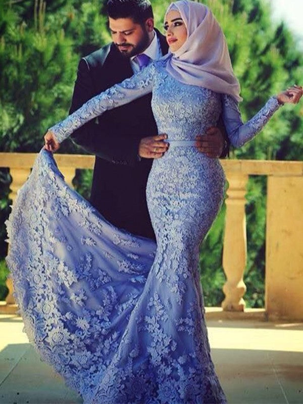 Mermaid Lace Long Sleeve Ruffled Dress - Chloe Dress