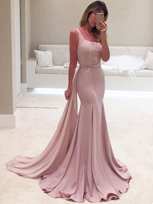 Mermaid One-Shoulder Chiffon Sleeveless Ruffled Dress - Chloe Dress