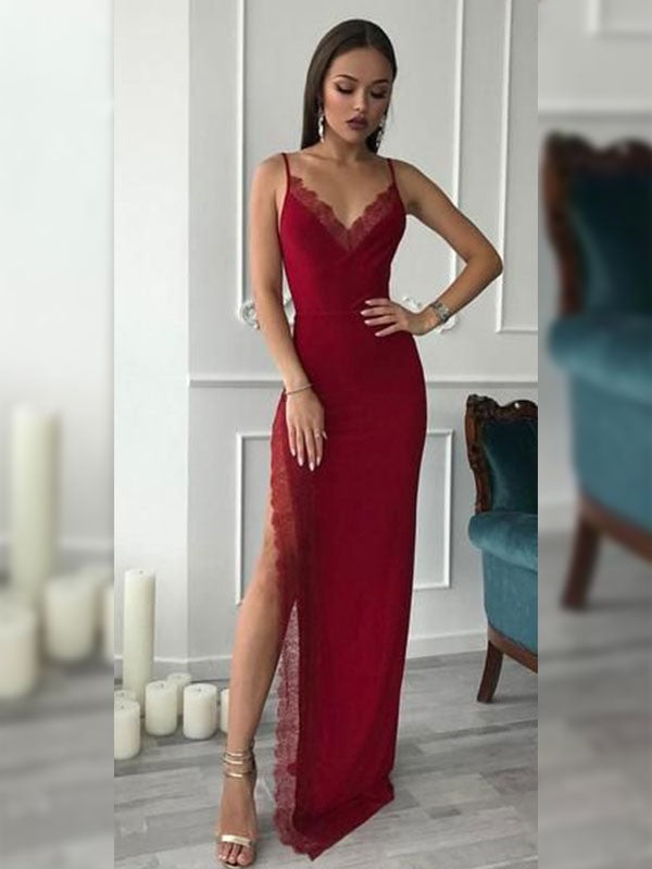 Sheath V-Neck Chiffon Sleeveless Floor-Length Dress - Chloe Dress