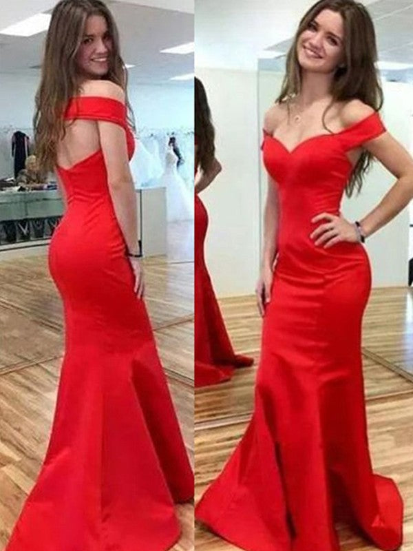 Mermaid Satin Sleeveless Train Dress - Chloe Dress