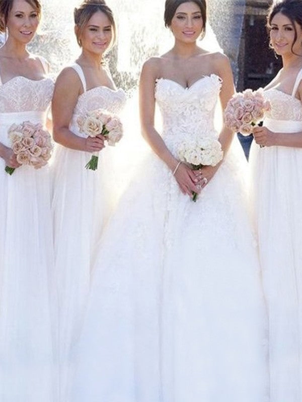 Ball Gown Sweetheart Tulle Sleeveless Train Wedding Gown - Chloe Dress